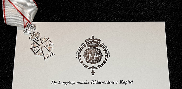 Ridderkorset af Dannebrogsordenen (Foto: Olav Breinbjerg)